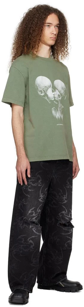 Han Kjobenhavn Green Aliens Kissing T-Shirt 4