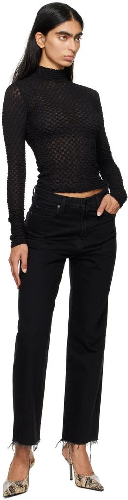 FRAME Black 'Le Jane Crop' Jeans 4