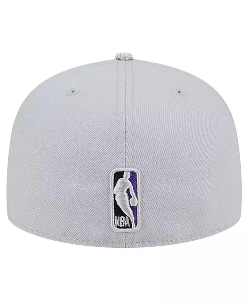 New Era Men's Gray Los Angeles Lakers Active Color Camo Visor 59FIFTY Fitted Hat 3