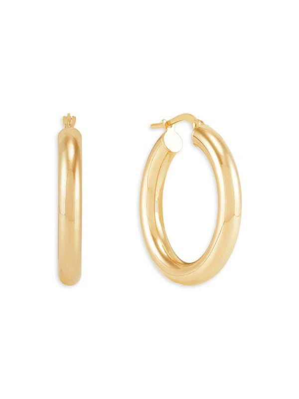 Saks Fifth Avenue 14K Yellow Gold Hoop Earrings 3