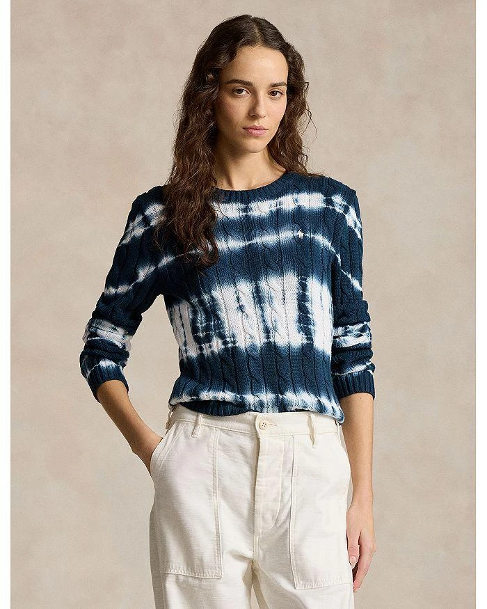Ralph Lauren Lauren Ralph Lauren Tie Dye Cable Knit Cotton Sweater 4