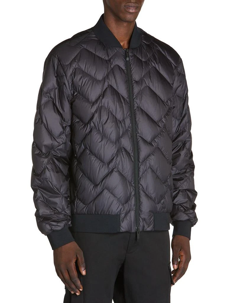 Moncler Brun Quilted Bomber Jacket 1