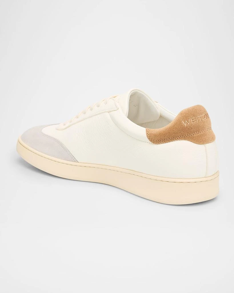 Stuart Weitzman Men's Banner Leather T-Toe Low-Top Sneakers 4