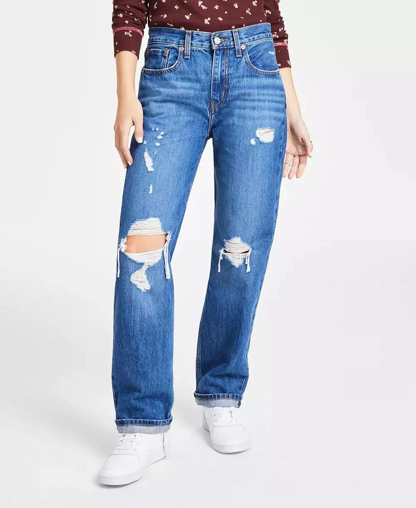 Levi's Low Pro Classic Straight-Leg High Rise Jeans 4