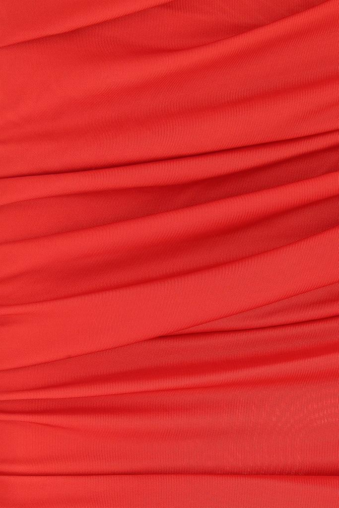 ANDREA ADAMO Red viscose mini skirt