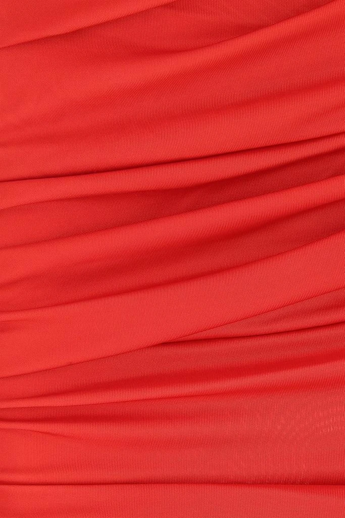 ANDREA ADAMO Red viscose mini skirt 2