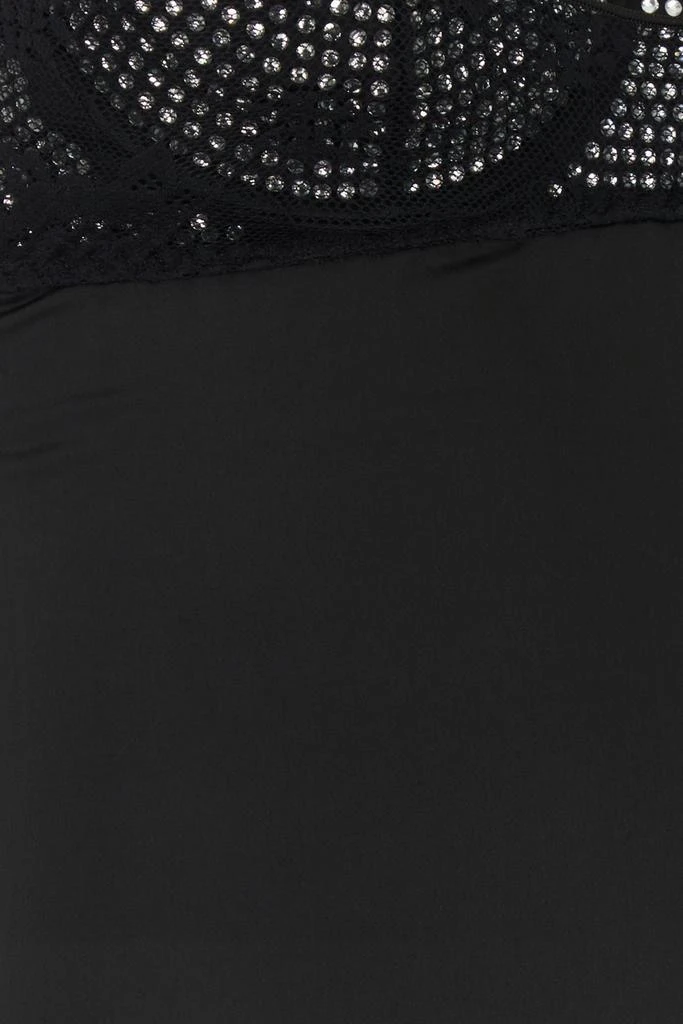 OSEREE Black stretch satin dress 3