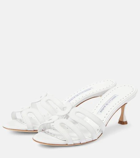 Manolo Blahnik Ahwak 50 leather mules 4