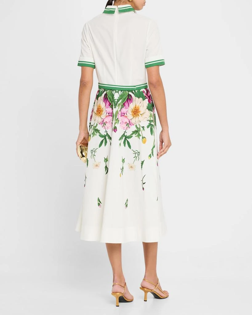 Teri Jon Belted Floral-Print Cotton Midi Shirtdress 3
