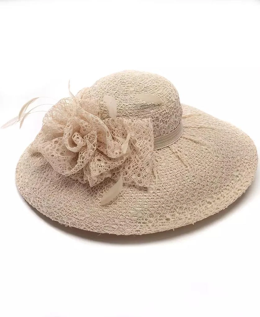 August Hat Company Textured Extra-Wide Brim Dressy Hat 1