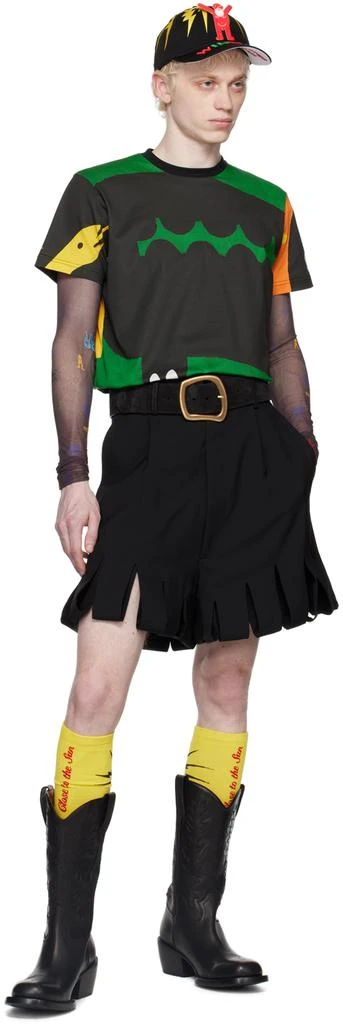 Walter Van Beirendonck Green Banner T-Shirt 4