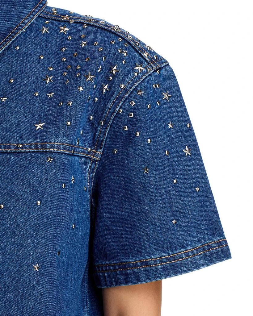 Blank NYC Silver Dreams Cropped Denim Shirt 3