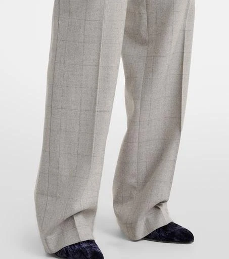 Dries Van Noten Checked wool straight pants 5