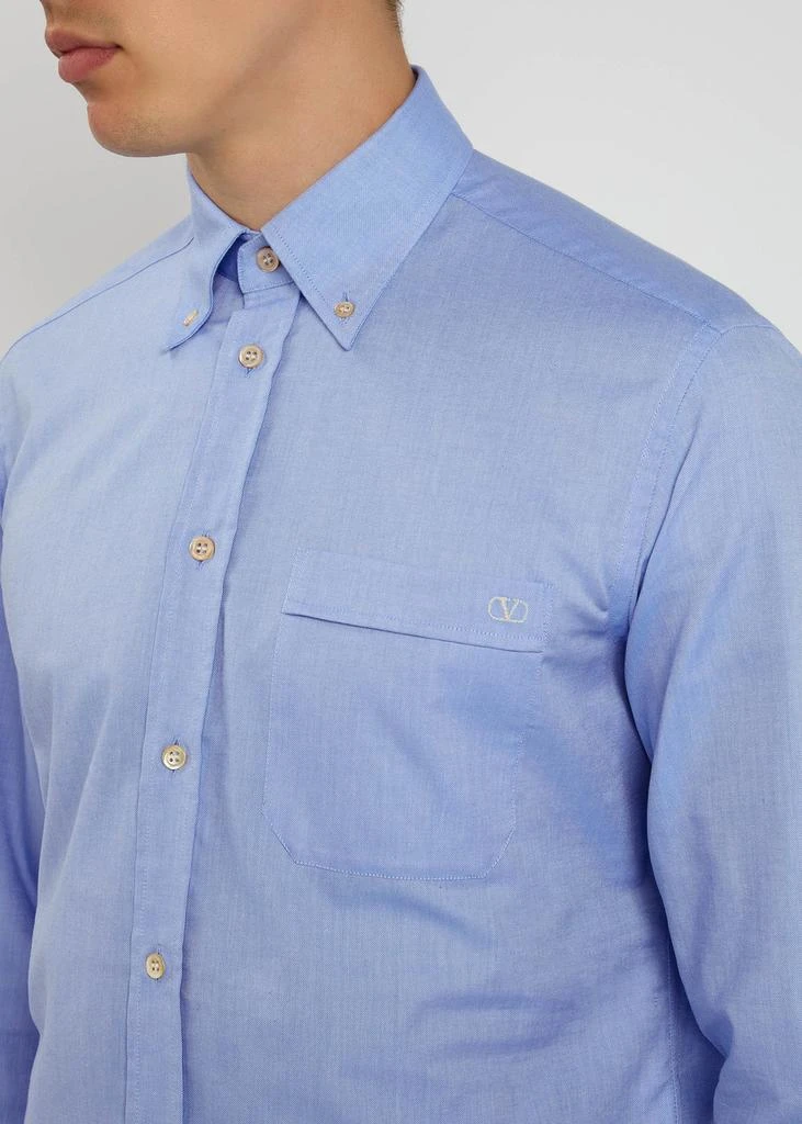 Valentino Logo-embroidered cotton Oxford shirt 5