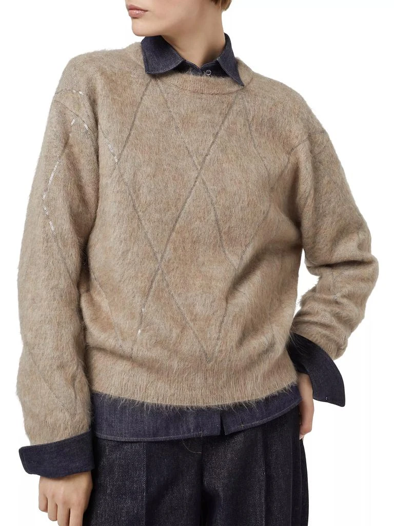 Brunello Cucinelli Mohair, Wool, Cashmere and Silk Sweater 5