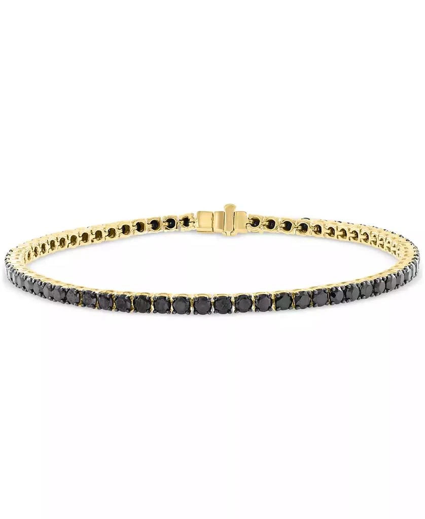 Effy EFFY® Men's Black Diamond Tennis Bracelet (5-7/8 ct. t.w.) in 14k Gold