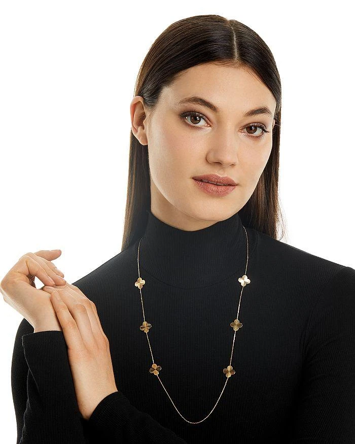 Alberto Amati 14K Yellow Gold Flower Statement Necklace, 27" 2