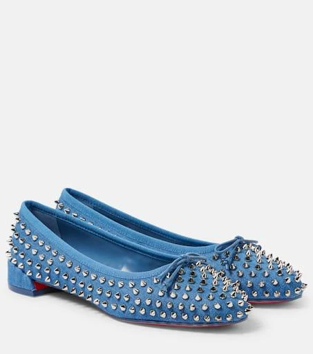 Christian Louboutin Sweetie Jane Spikes denim ballet flats 1
