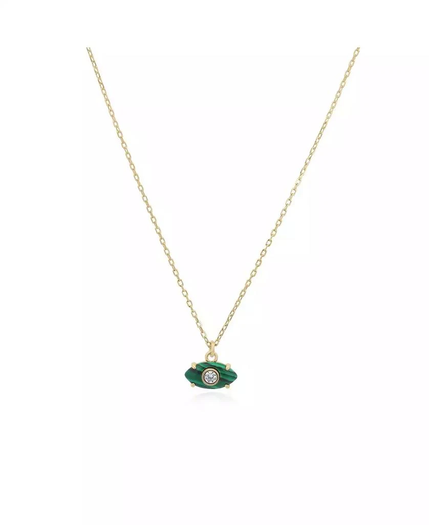 The Lovery Malachite Evil Eye Necklace 14K