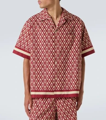 Valentino Toute La V cotton poplin bowling shirt 3