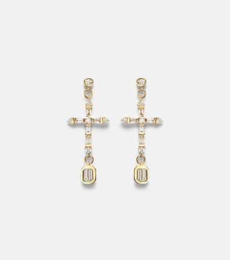 Shay Jewelry 18kt gold (750/1000) drop earrings with diamonds