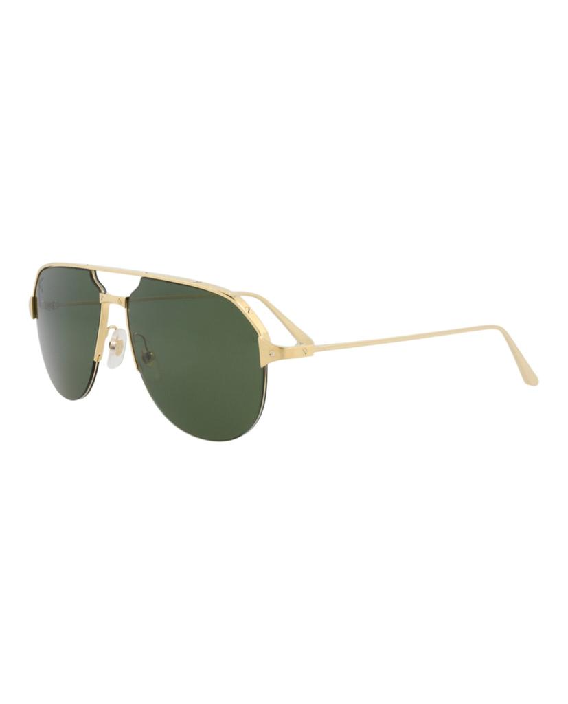 Cartier Aviator-Frame Metal Sunglasses