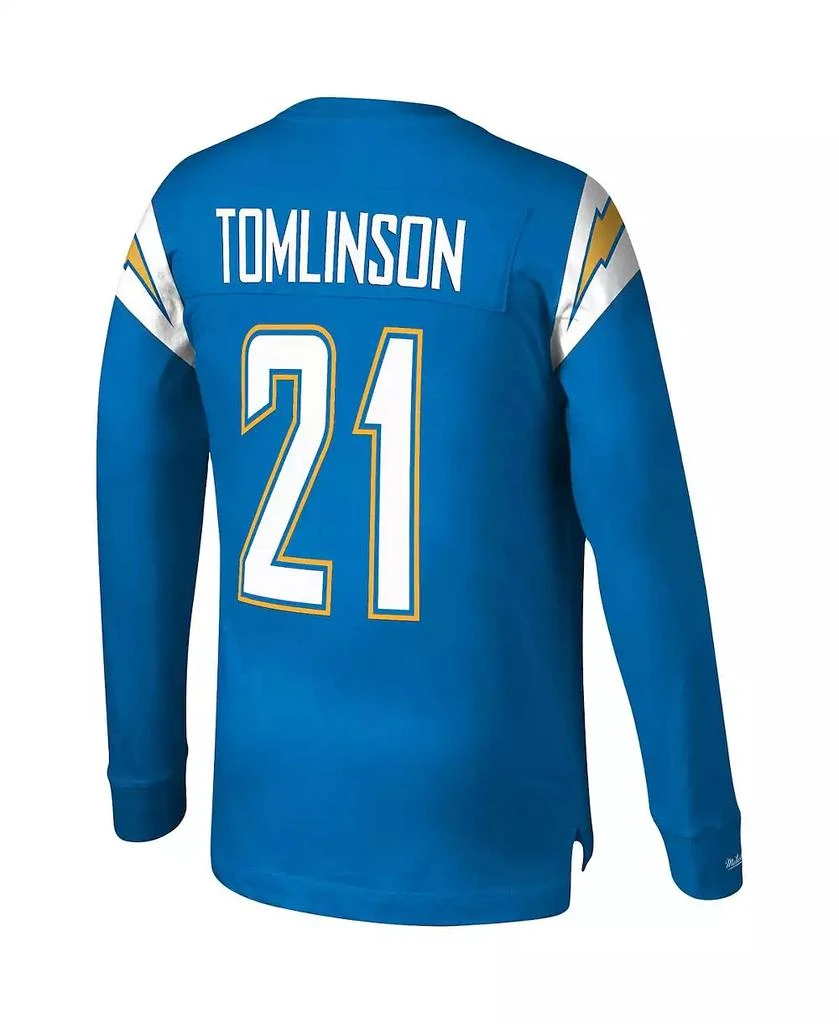 Mitchell & Ness Men's Ladainian Tomlinson Powder Blue San Diego Chargers 2009 Retired Player Name and Number Long Sleeve T-shirt 4