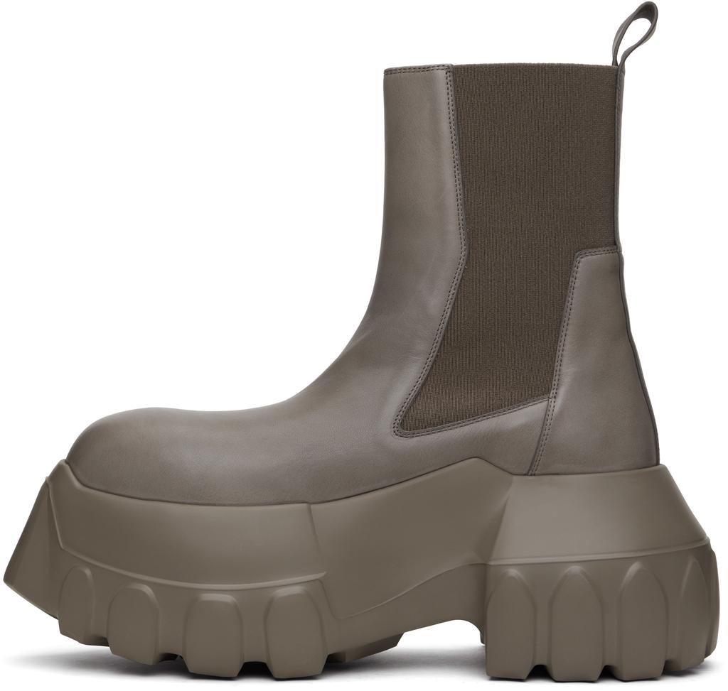 Rick Owens Gray Hollywood Beatle Mega Tractor Boots - Compare