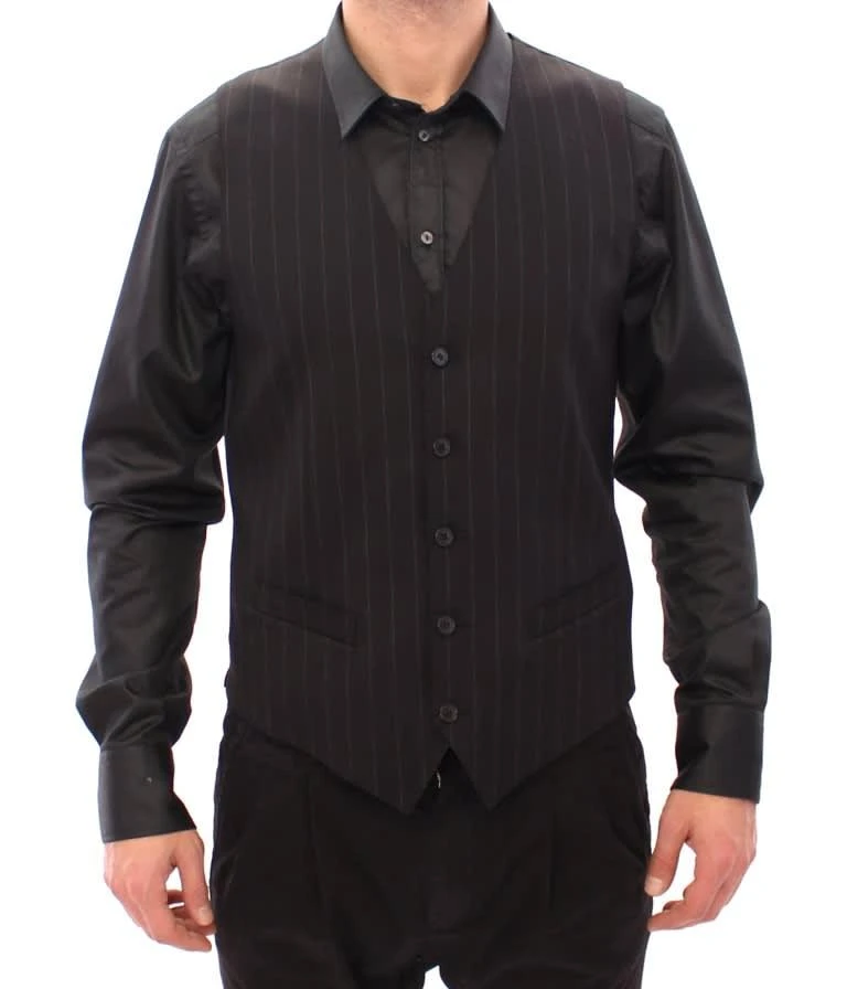 Dolce 
Gabbana Striped Wool Logo Men
s Vest
