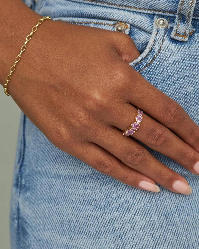 Jennifer Meyer Graduated Stone Ring in Pink Sapphires, Size 6.5 2