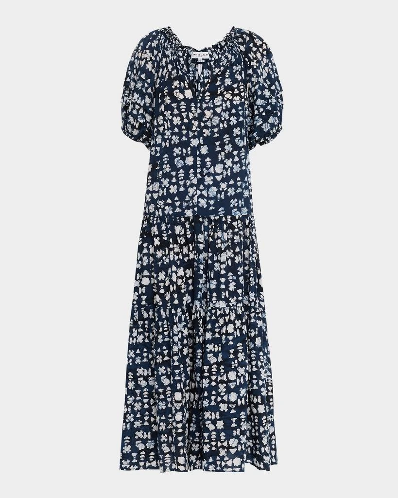 Apiece Apart Uva Tiered Abstract-Print Maxi Dress 1