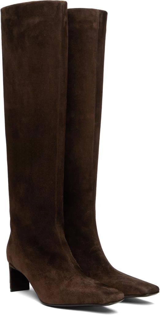 Khaite Brown Ona Knee-High Tall Boots 4