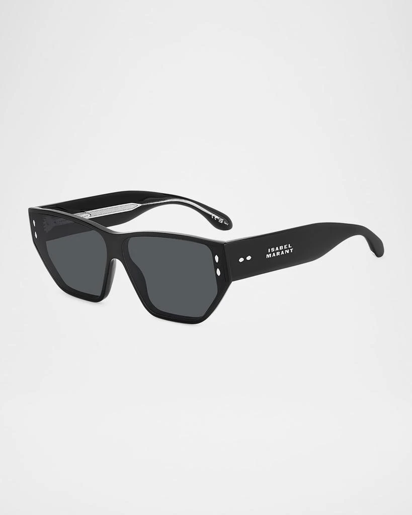 Isabel Marant Logo Acetate Rectangle Sunglasses isabel-marant-im0159s-logo-  main image 2