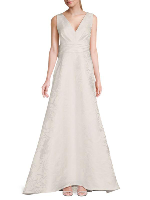 Tadashi Shoji Sleeveless Floral A Line Gown