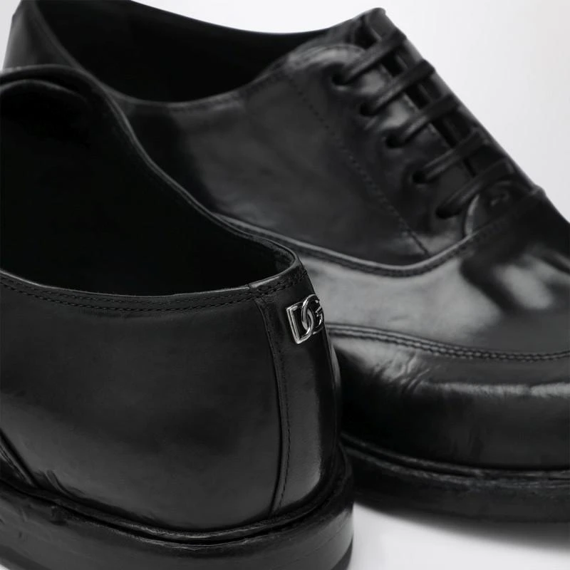 Dolce & Gabbana Washed black calfskin lace-up shoe 5