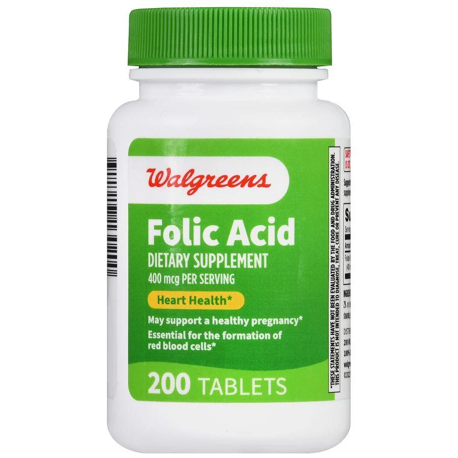 Walgreens Folic Acid 400 mcg Tablets (200 days) 2