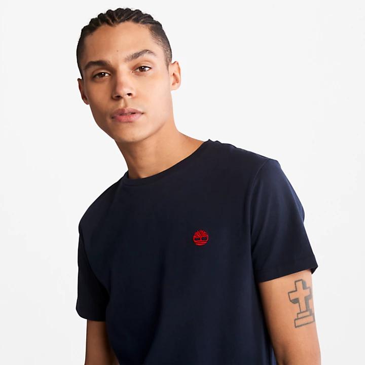 Timberland Cotton Logo T-Shirt for Men in Navy