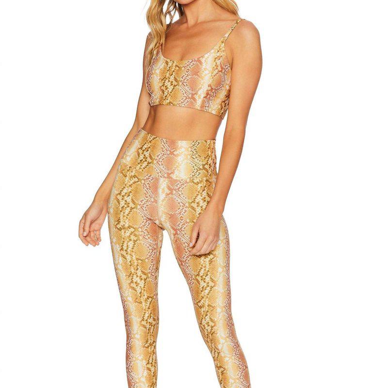 Beach Riot Piper Legging In Golden Snake