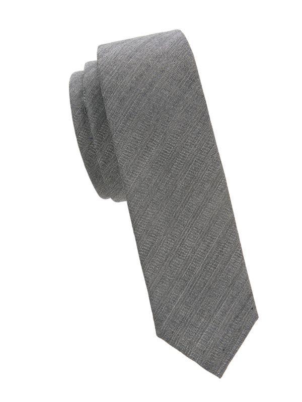 Thom Browne Herringbone Wool Tie - Ties - BeyondStyle