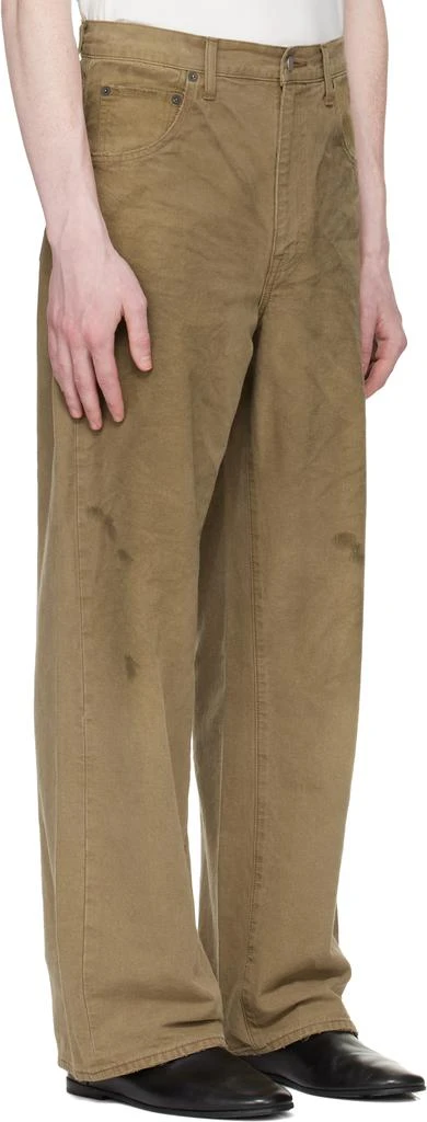 stein Khaki Sulfur Dyed Oxford Vintage Wide Trousers 2