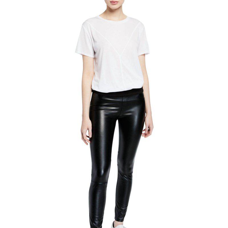 Blanc Noir Faux Leather London Pant In Black