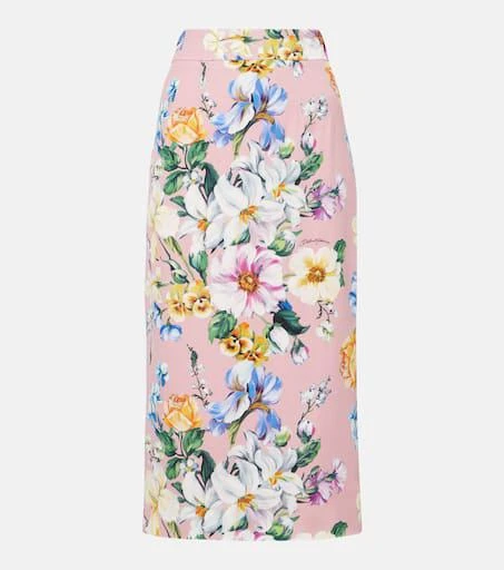 Dolce 
Gabbana Floral silk-blend pencil skirt 1