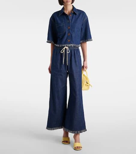 Zimmermann Rhiannon fringed denim wide-leg jeans 2