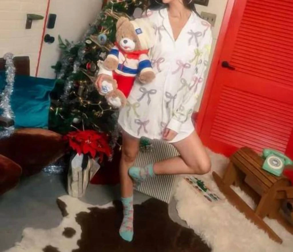 QUEEN OF SPARKLES Queen Of Sparkles - Multi Rhinestone Rainbow Pajama Dress 3