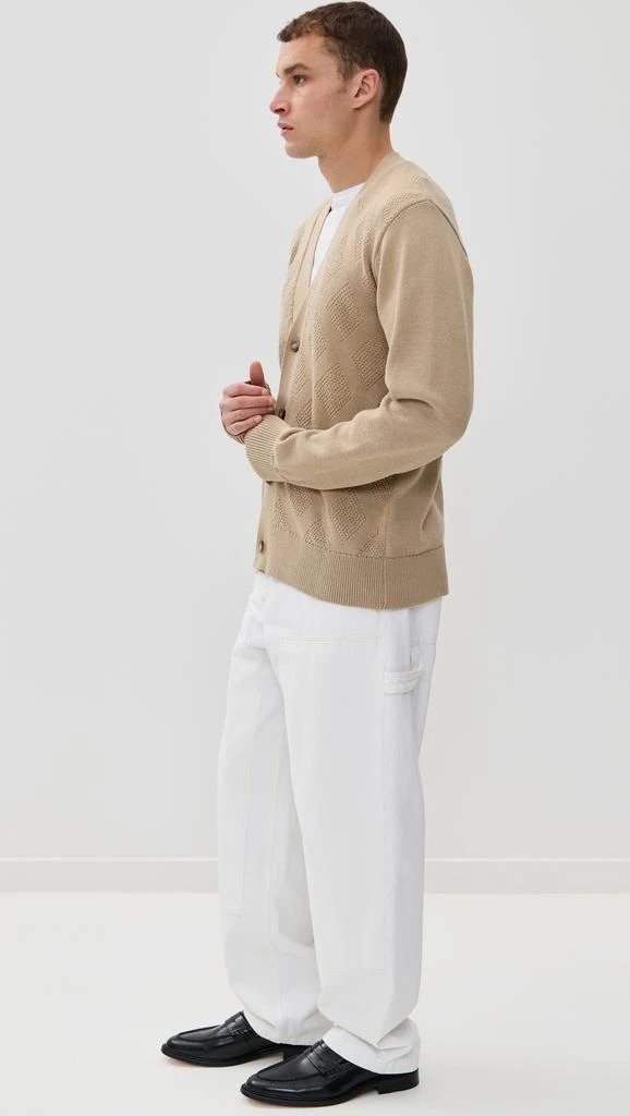 Officine Générale Miles Cotton Tonal Argyle Cardigan 3