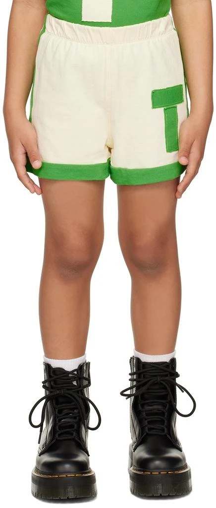 The Animals Observatory Kids White Spider Shorts 1