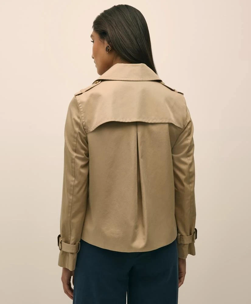 Brooks Brothers Supima® Cotton Water Repellent Cropped Trench Coat 6