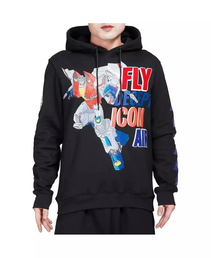 Freeze Max Men's and Women's Black Transformers Decepticon Air Pullover Hoodie 3