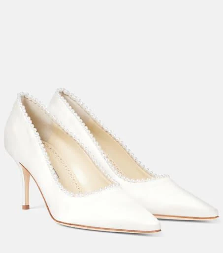 Manolo Blahnik Kifat 70 embellished satin pumps 1