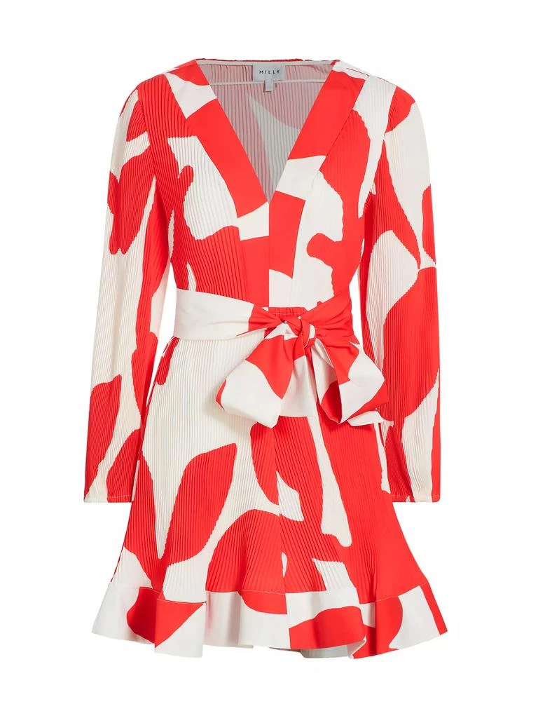 Milly Liv Grand Foliage Rib-Knit Dress 1